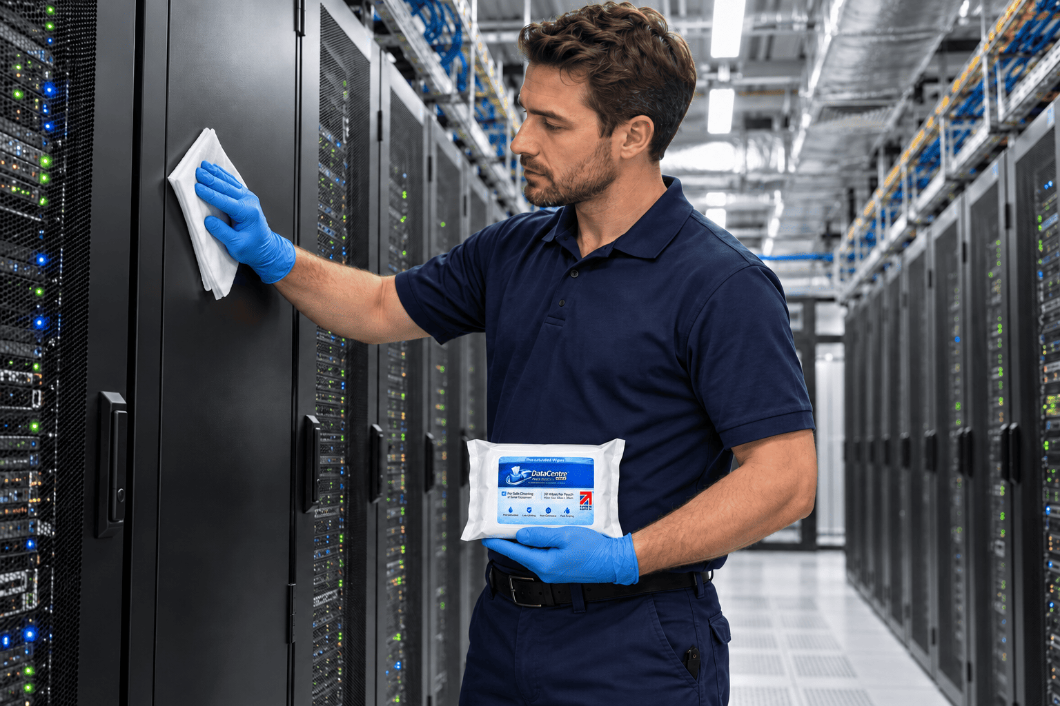 Cleaning a datacentre with Speciality Wipes